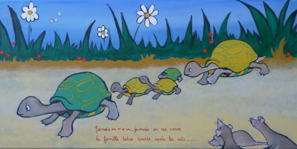 Résultat de recherche d'images pour "famille tortues dessin"